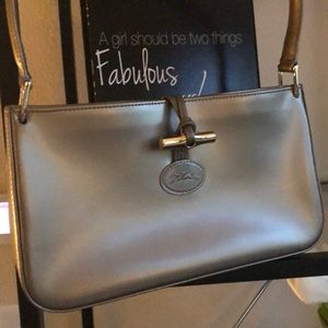 Silver Longchamp handbag Le Roseau Collection